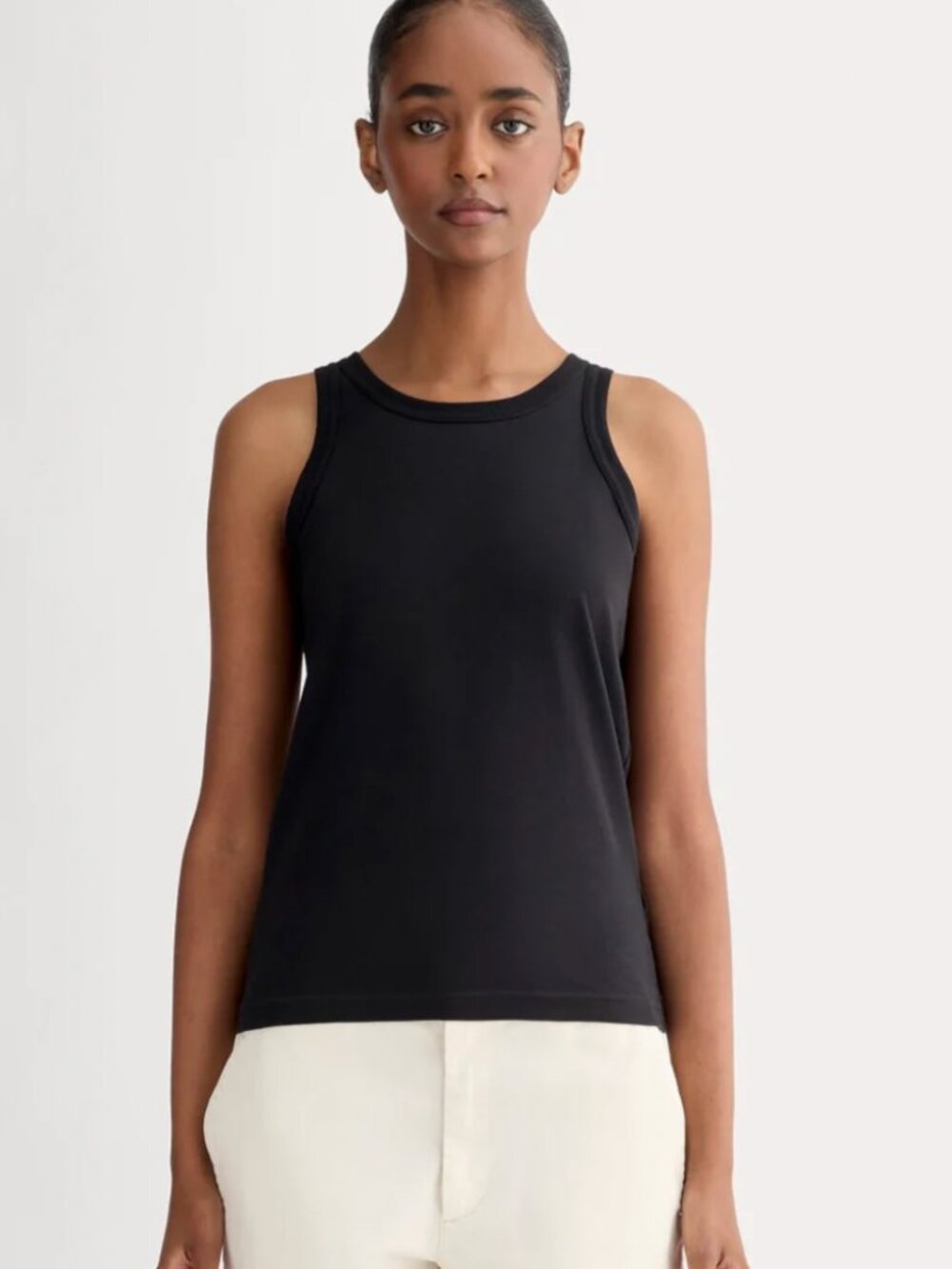 Everlane The Tank in Essential Cotton in Black - Small